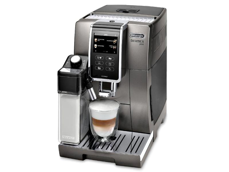 DeLonghi Dinamica Plus ECAM370.95.T | Kaffeevollautomat | 3,5" TFT Touch Display | Latte Crema System | 19 bar | Farbe: Titan DeLonghi Dinamica Plus ECAM370.95.T | Kaffeevollautomat | 3,5" TFT Touch Display | Latte Crema System | 19 bar | Farbe: Titan